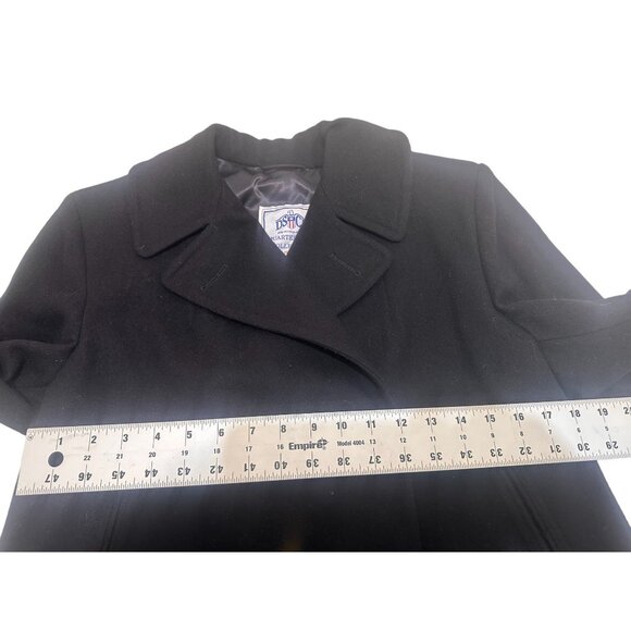 US Navy/DSCP Quarterdeck Collection Pea Coat Blazer Womens 14R Black Wool - Picture 9 of 16
